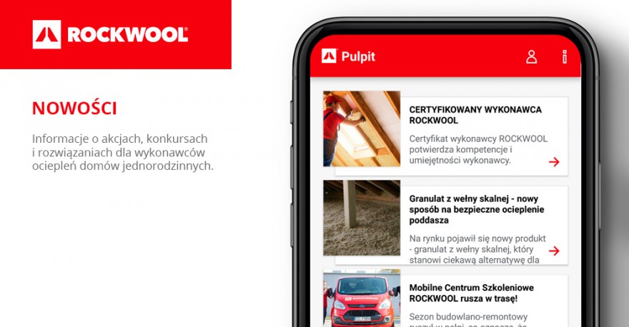 Nowości w aplikacji mobilnej ROCKWOOL